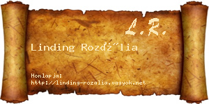 Linding Rozália névjegykártya